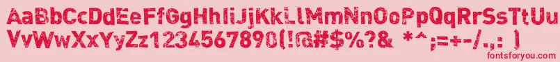 Dink Font – Red Fonts on Pink Background