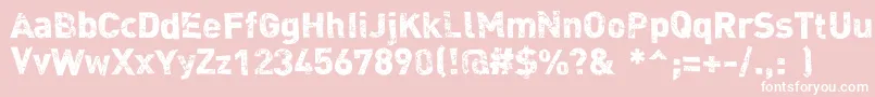 Dink Font – White Fonts on Pink Background