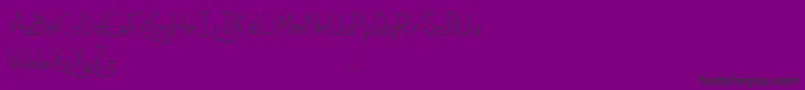 Шрифт KellyBrush – чёрные шрифты на фиолетовом фоне