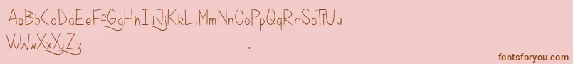 KellyBrush Font – Brown Fonts on Pink Background