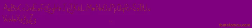 Шрифт KellyBrush – коричневые шрифты на фиолетовом фоне