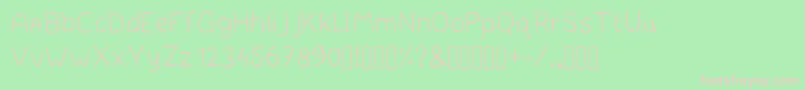 LettertypemiesRegular Font – Pink Fonts on Green Background