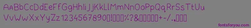 Шрифт LettertypemiesRegular – фиолетовые шрифты на сером фоне