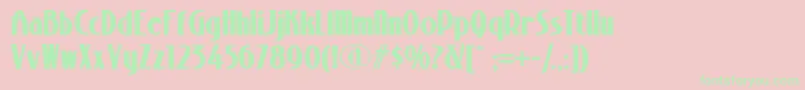 StonyIslandNfBold Font – Green Fonts on Pink Background