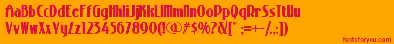 StonyIslandNfBold Font – Red Fonts on Orange Background