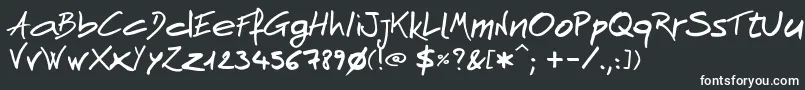 Шрифт AndnowHandwrite – белые шрифты на чёрном фоне