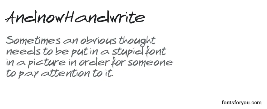 AndnowHandwrite (73369) フォントのレビュー