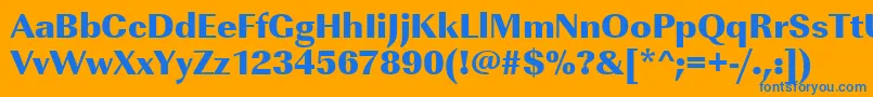 Urwimperialtultbol Font – Blue Fonts on Orange Background