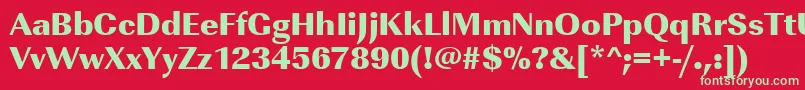 Urwimperialtultbol Font – Green Fonts on Red Background