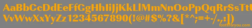 Urwimperialtultbol Font – Orange Fonts on Gray Background