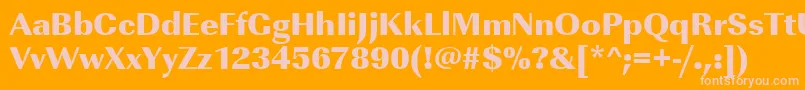 Urwimperialtultbol Font – Pink Fonts on Orange Background