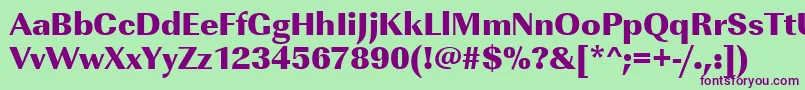 Urwimperialtultbol Font – Purple Fonts on Green Background