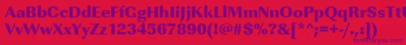 Urwimperialtultbol Font – Purple Fonts on Red Background