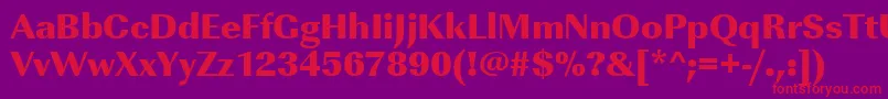 Urwimperialtultbol Font – Red Fonts on Purple Background