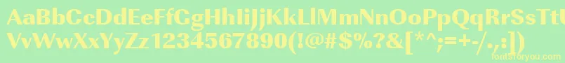Urwimperialtultbol Font – Yellow Fonts on Green Background