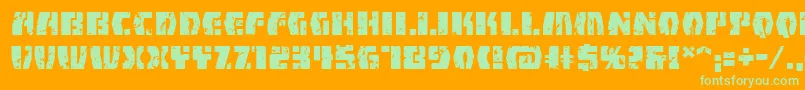 FirefightBb-fontti – vihreät fontit oranssilla taustalla