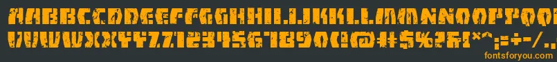 Шрифт FirefightBb – оранжевые шрифты на чёрном фоне