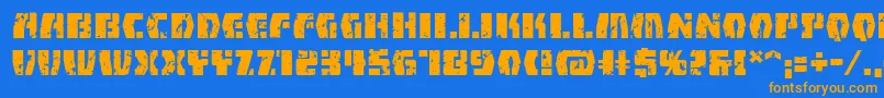 FirefightBb Font – Orange Fonts on Blue Background