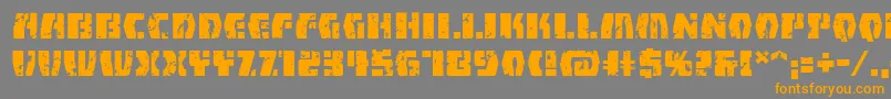 FirefightBb-Schriftart – Orangefarbene Schriften auf grauem Hintergrund