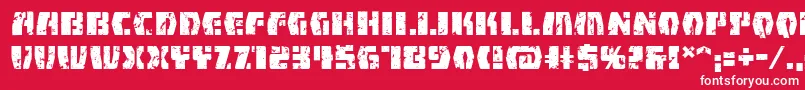 FirefightBb-Schriftart – Weiße Schriften auf rotem Hintergrund