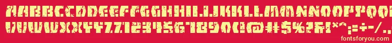 フォントFirefightBb – 黄色の文字、赤い背景