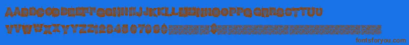 Шрифт Winterdecor – коричневые шрифты на синем фоне