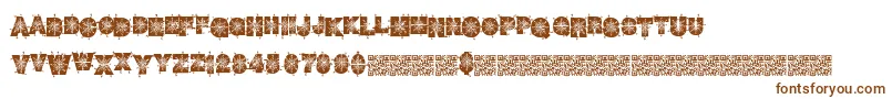 Шрифт Winterdecor – коричневые шрифты на белом фоне