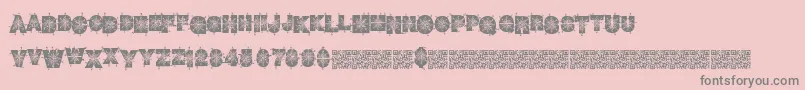 Winterdecor Font – Gray Fonts on Pink Background