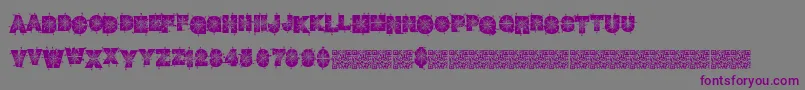 Winterdecor-fontti – violetit fontit harmaalla taustalla