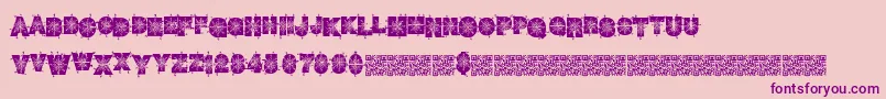 Winterdecor Font – Purple Fonts on Pink Background