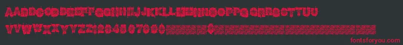 フォントWinterdecor – 黒い背景に赤い文字