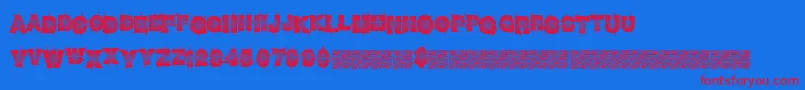 Winterdecor Font – Red Fonts on Blue Background