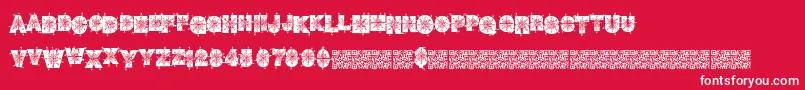 Winterdecor Font – White Fonts on Red Background