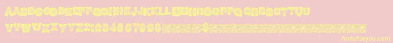 Winterdecor Font – Yellow Fonts on Pink Background