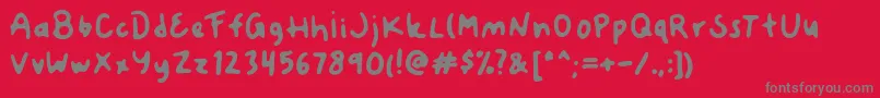 フォントSwiftone – 赤い背景に灰色の文字