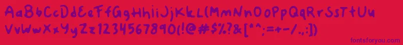 Swiftone-Schriftart – Violette Schriften auf rotem Hintergrund