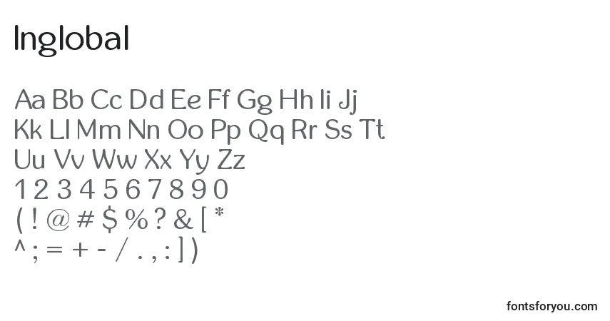 Inglobal Font – alphabet, numbers, special characters