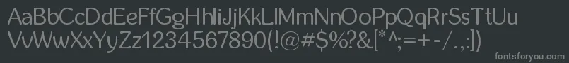 Inglobal Font – Gray Fonts on Black Background