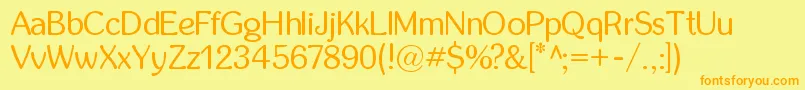 Inglobal Font – Orange Fonts on Yellow Background