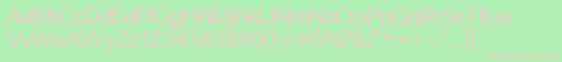 Inglobal Font – Pink Fonts on Green Background