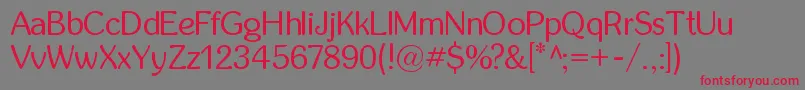 Inglobal Font – Red Fonts on Gray Background