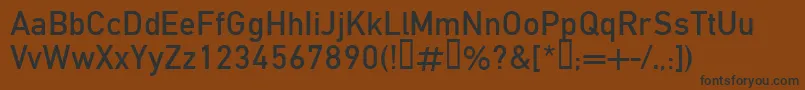 Dinc-Schriftart – Schwarze Schriften auf braunem Hintergrund
