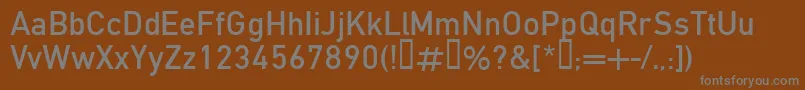 フォントDinc – 茶色の背景に灰色の文字