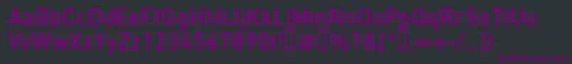 Шрифт Dinc – фиолетовые шрифты на чёрном фоне
