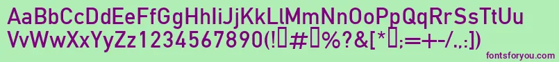 Шрифт Dinc – фиолетовые шрифты на зелёном фоне