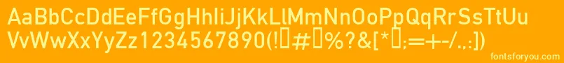 Dinc Font – Yellow Fonts on Orange Background