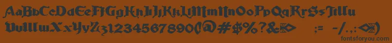 LudlowStrongAle Font – Black Fonts on Brown Background