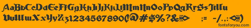 LudlowStrongAle Font – Black Fonts on Orange Background