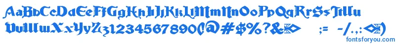 LudlowStrongAle Font – Blue Fonts on White Background