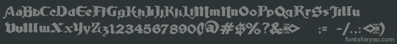 LudlowStrongAle Font – Gray Fonts on Black Background